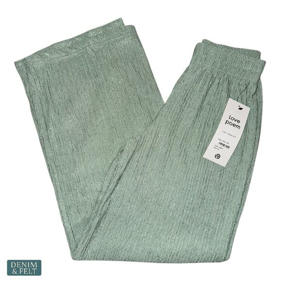 Love Poem Boutique Mint Crinkle Rhinestone Two Piece Lounge Set Sparkle M NEW - Picture 10 of 13